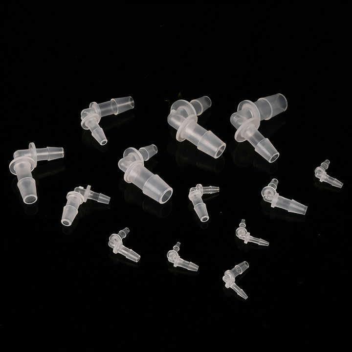 Polypropylene Reducing L Shaped Elbow Connectors Joints Fittings for Silicone Rubber Hose Tubing 1.6mm 2.4mm 3.2mm 4.8mm 6.4mm 8.7mm 9.5mm 12.7mm(10pcs) (LB-016-032(10pcs))