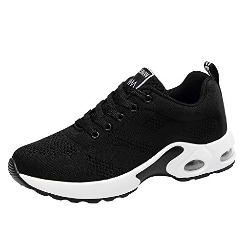 Zapatos Planos Deportes para Mujer,Sonnena Zapatos Respirables Zapatillas Deportivas Tejidas voladoras Zapatos con Correa Casuals Zapatos de Malla Estudiante
