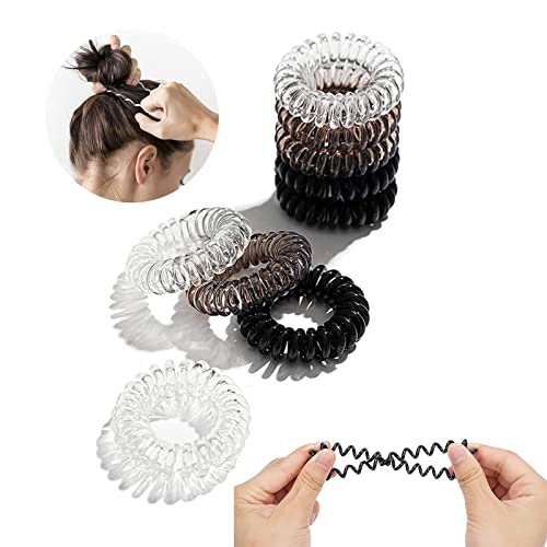 ZIBUYU® Hair Ties for Women and Girls Coil Spiral Hair Ties Ponyt...