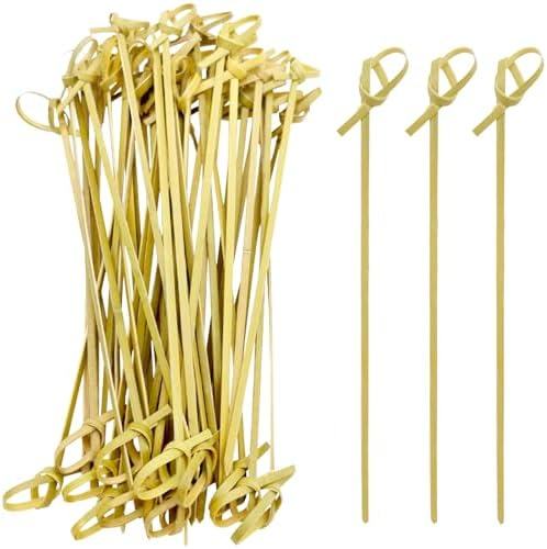 ANTETOK 100 Spiedini In Bambù Da 20 Cm, Di Alta Qualità Per Uso Alimentare, Per Barbecue, Cocktail, Per Finger Food, Kebab, Canape, Marshmallow - Foto 5