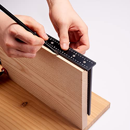 Woodraphic 150mm Triangle Square – Metric CNC Aluminum Rafter and Framing Layout Tool for Accurate 90° Marking, Roof Angles, and Woodworking Applications