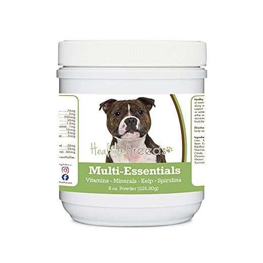 Healthy Breeds Staffordshire Bull Terrier Multi-Essentials Powder for Dogs - an Ideal Supplement of Vitamins, Minerals & Antioxidants for Your Dog - 8 oz