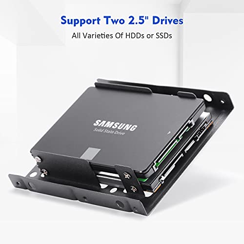 Cysslogy 2.5 To 3.5 Hard Drive Adapter Dual Ssd Mounting Bracket For Any 2.5 Ssd Or Hdd #TOP1