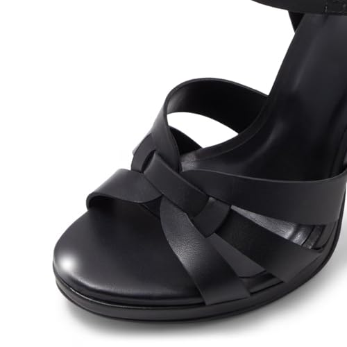 FSJ Women Stylish High Heel Strappy Sandals Open Toe Ankle Strap Platform Stilettos Formal Events Night Out Shoes Size 4-16 US4