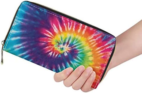TSVAGA Fahsion Tie Dye Wallets for Women Gifts Clutch Hand Purse Long Style Zip Around RFID Blocking Wallet with Card Slots Coin Pocket Money Clip Teenager Girls
