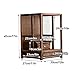 KLWQR Small Altar Table Solid Walnut Wood, Pooja Meditation Table with Drawers and Pull-Out Shelves, Butsudan for Puja, Buddhist Altar Shelf
