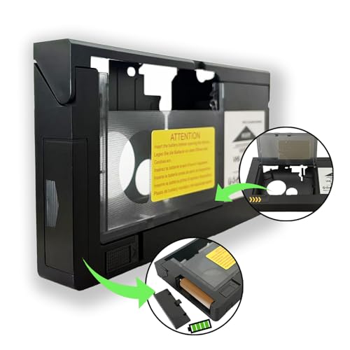 image for BECBOLDF VHS-C to VHS Motorized Cassette Adapter - Tape Converter for 