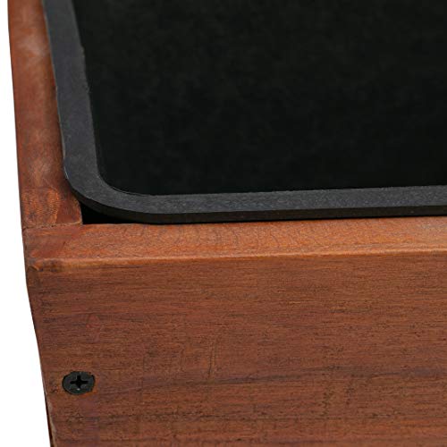 Amazon Basics Recycled Wood Deck Hanging Planter - 2-Pack, 18.9" X 7.87" X 7.5" #TOP4