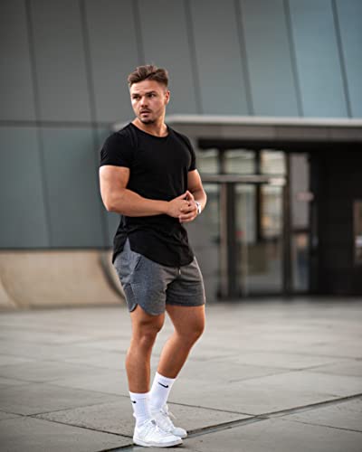 Foto von ATHLETIC AESTHETICS Performance Shorts - Kurze Sport und Freizeit Hose für Herren - Bequeme und hochwertige Trainingshose mit Reißverschluss Taschen - Fürs Training, Sport, Fitness, Laufen und Gym