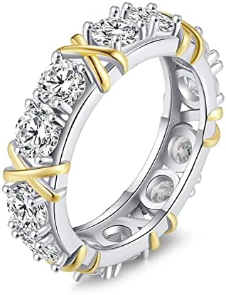 MENGSHA 925 Sterling Silver Moissanite Rings for Women,Magnetic Zrcon Shaping Stacking Rings Engagement Wedding Gifts,Optional Size 12