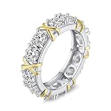 MENGSHA 925 Sterling Silver Moissanite Rings for Women,Magnetic Zrcon Shaping Stacking Rings Engagem
