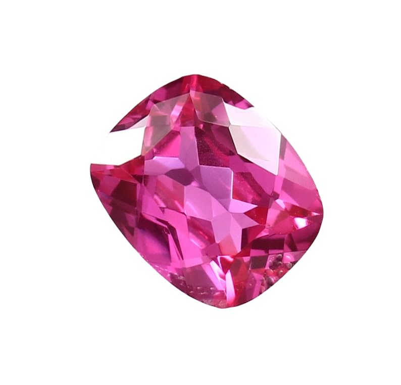 Saphir rose 10x12mm coussin pour créer votre bague de fiançailles personnalisée