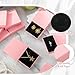 JaGely 12 Pcs Cardboard Jewelry Boxes Jewelry Gift Boxes with Lids Bulk Gift Case with Black Sponge for Storage Display(Pink)