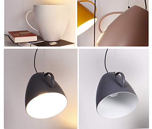 Lustre LED café en fer avec éclairage décoratif anti-éblouissement pour table