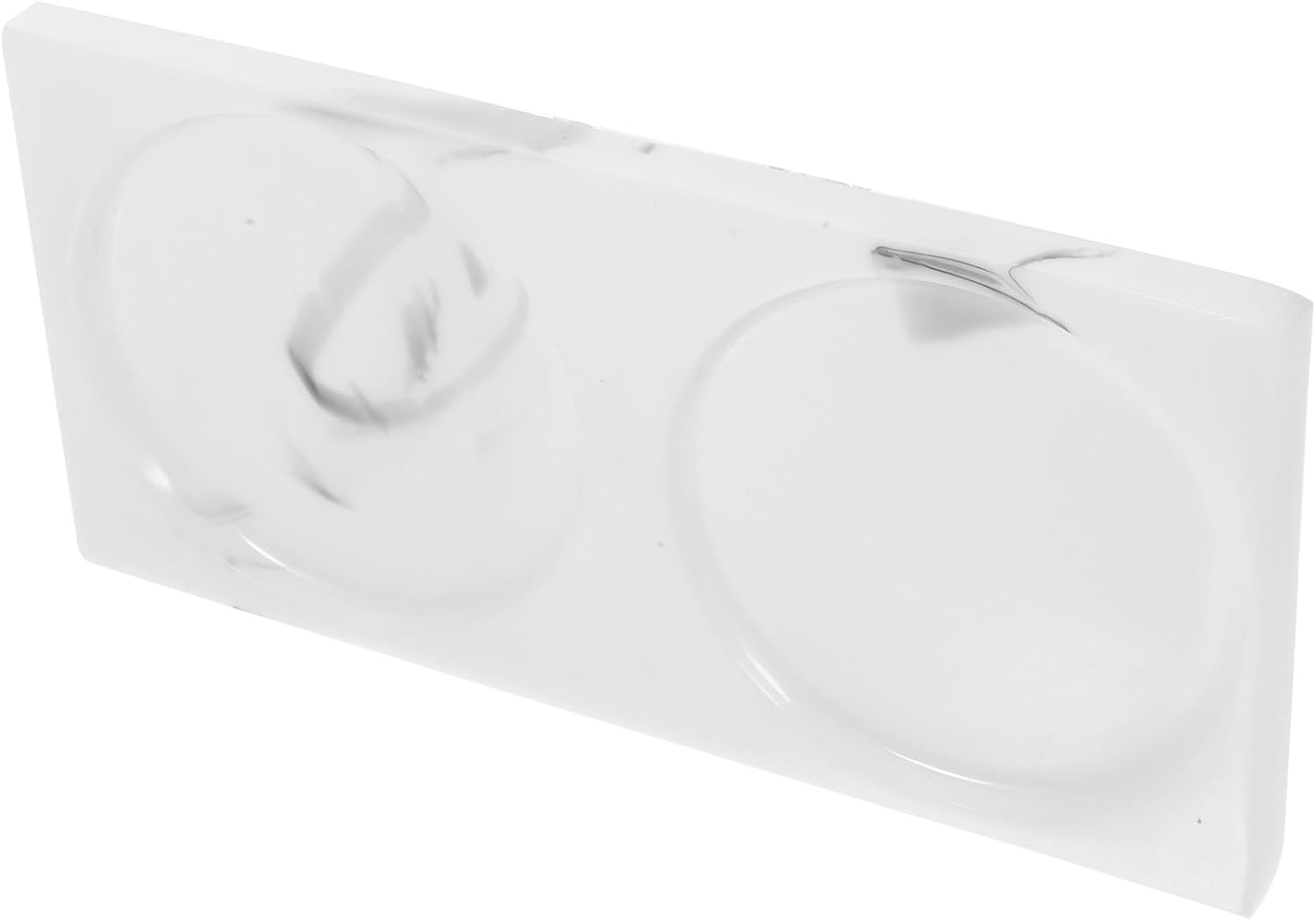 Resin Dresser Tray for Skincare and Jewelry, White Decorative Xmas