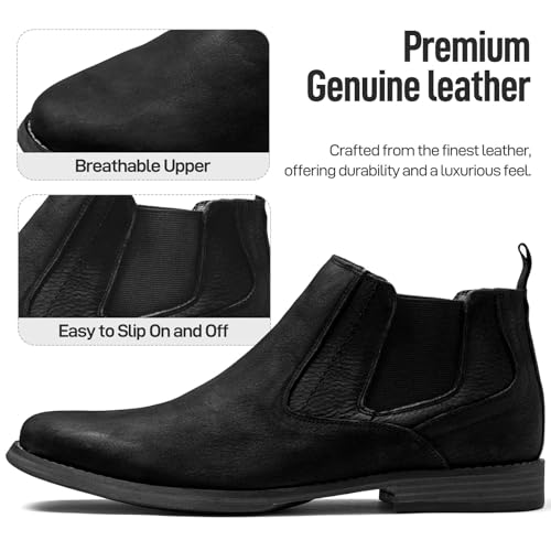 Image of Arkbird Chelsea Boots for Men Genuine Leather Oxford Casual and Formal Ankle Dress Boot