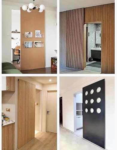 Modern Barn Door Hardware Kit - Soft Close Hidden Door Hanger for Easy Installation, Invisible Design for Sleek Interiors, Perfect for Home Renovation and Space Saving Solutions.,0.9m(3.0ft)