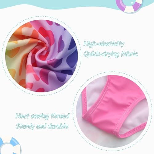 Image of Girls One Piece Swimsuits Short Sleeve Swim Dress for Girls Hawaiian Skirted Bathing Suit Summer Swimwear 3-16 Years