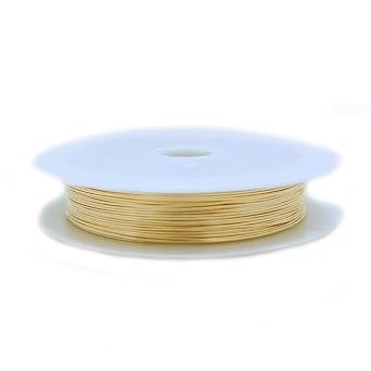 12/20 Yellow Gold Filled Wire 28 Gauge, Round, Dead Soft, 3FT by CRAFT WIRE