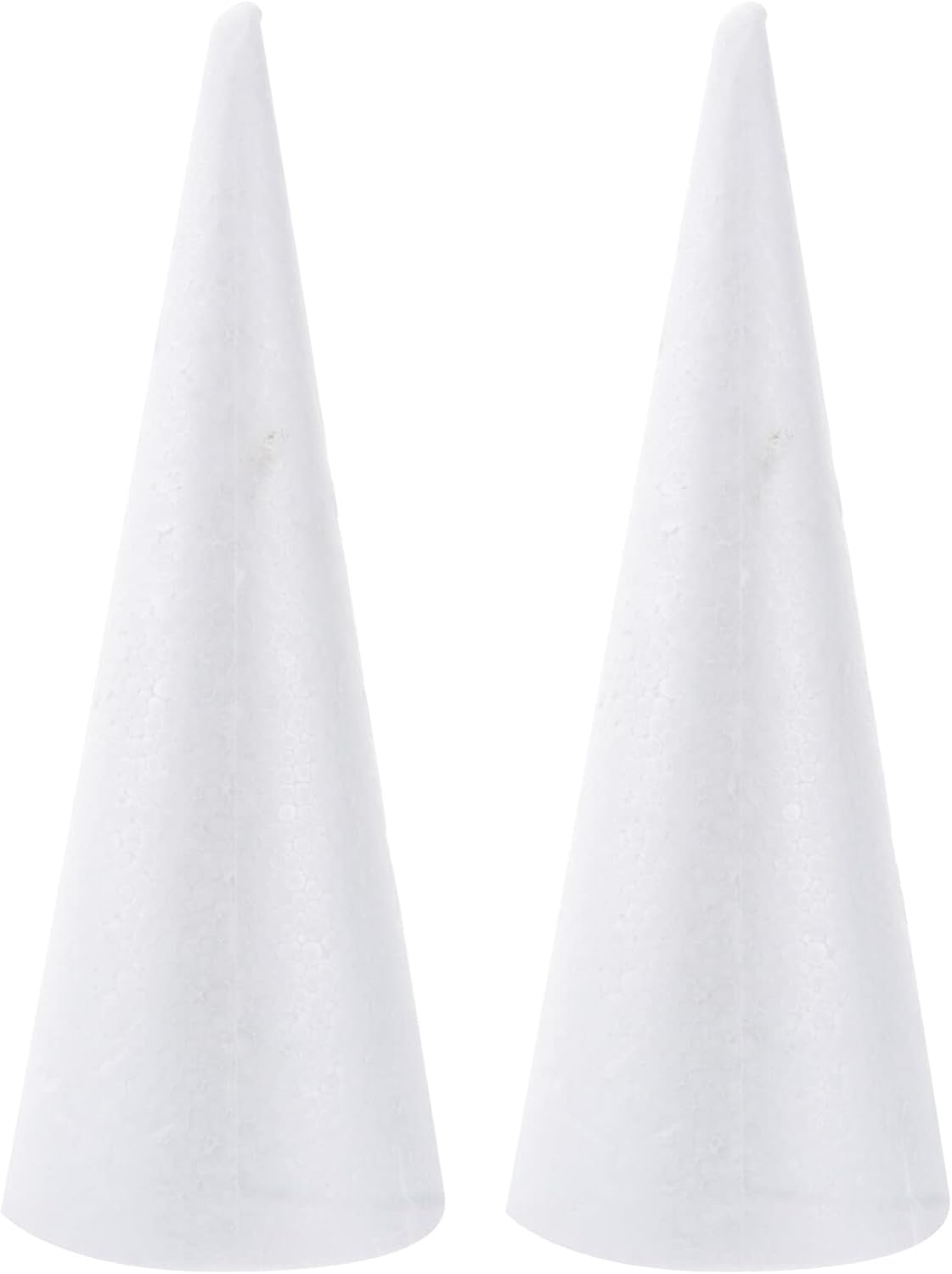 Gadpiparty Craft Foam Christmas Tree Cones 2pcs White Polystyrene Foam Cones Shape Modeling