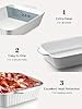 DOWAN Casserole Dish, 9x13 Ceramic Baking Dish, Large Lasagna Pan Deep for Oven, 4.2 Quarts Baking Pan with Handles, Oven Safe and Durable Bakeware for Lasagna, Home Decor, Wedding Gift, Soft White #2