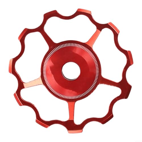 Aluminum Alloy Derailleur Pulley Wheel with Sealed Steel Bearing for 11T, 13T, 15T Road for Bike Rear Derailleur, Compatible with Roller(red 11T)