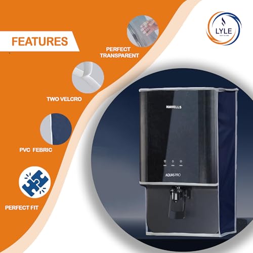Image of Lyle RO Water Purifier Cover Compatible with Havells Aquas Neo, Lite & Pro | Waterproof & Dustproof, Oil and Stain Resistant, Transparent Window, Velcro Closure, Easy To Find