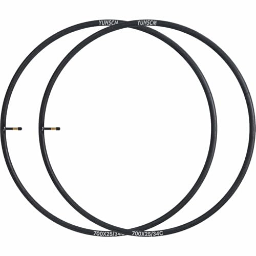 700C Heavy Duty Bike Tubes 700x25C/26C/28C/32C/34C AV48 Schrader Valve (25/34-622) 700C Bicycle Inner Tubes Compatible with 700x25C 700x26C 700x28C 700x30C 700x32C Bike Tire Tubes 2-PCS