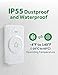 AVANTEK Wireless Doorbell, Mini Waterproof Door Bell Chime Operating at 1000 Feet, CW-11 Doorbell with 52 Melodies, 5 Volume Levels & LED Flash