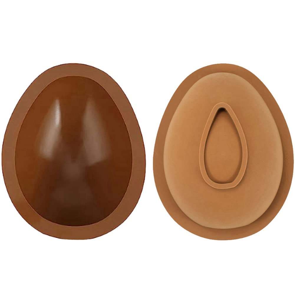 CTRLZS 2 Pack Easter Egg Chocolate Molds Silicone Egg Molds Egg Mold Silicone, Egg Shaped Easter Chocolate Molds Non-Stick Egg Mold
