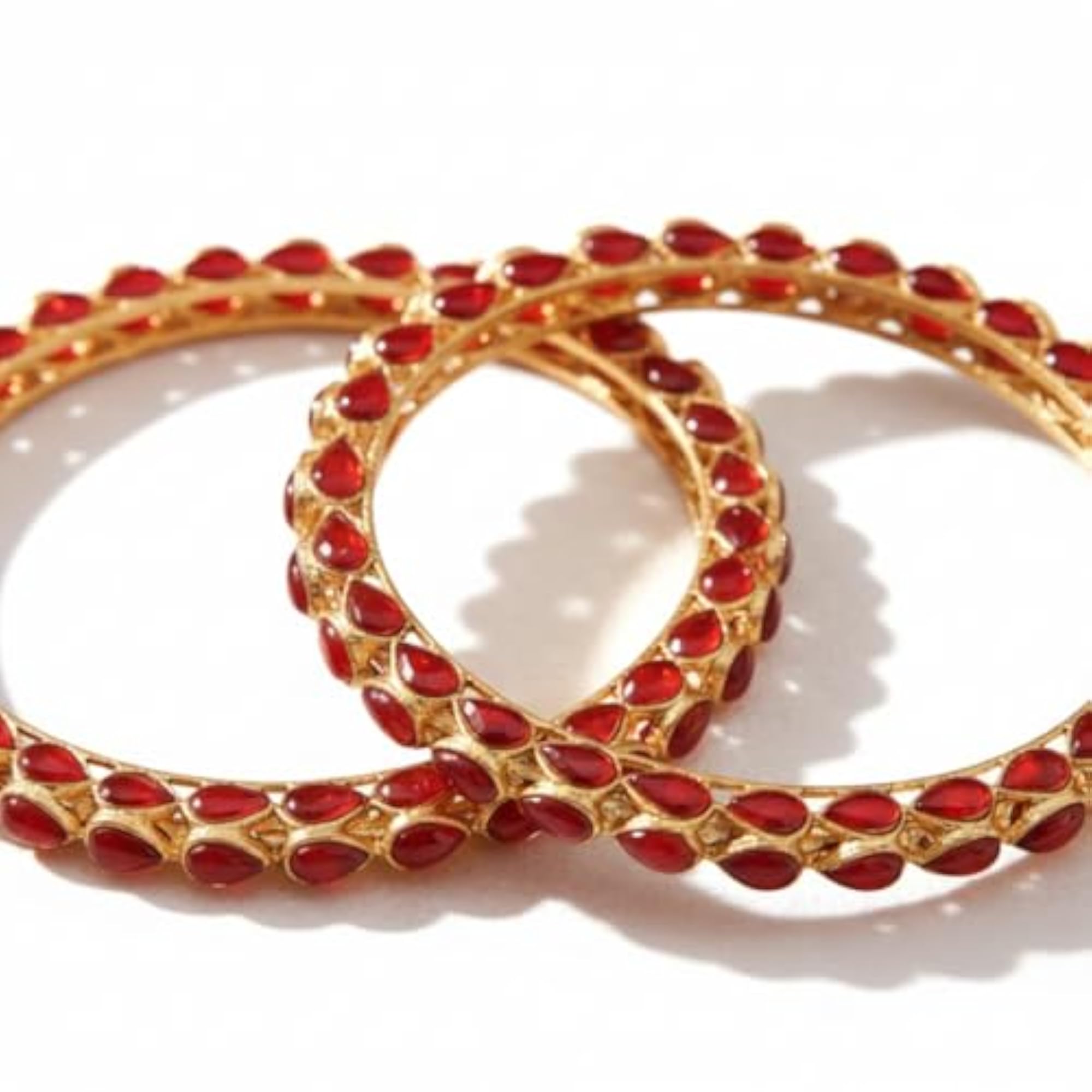 Traditional Kundan Rajwadi Kada Bangle Pack of 2