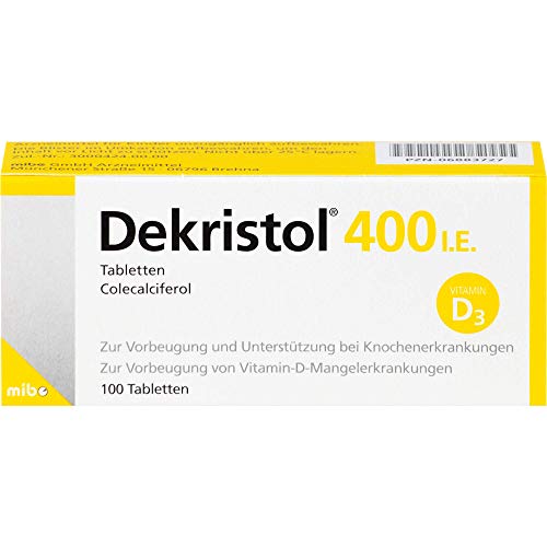 Dekristol 400 I.E. Vitamin D3 Tabletten für Kinder, Säuglinge und Erwachsene 100 Tabletten