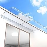 UV-Schutzdach für Türen & Fenster, unsichtbare Einstiegsmarkise, Polycarbonat-Schatten für Terrassen, stilvoller gewölbter Sonnenschutz, Outdoor-Sonnenschutzlösung
