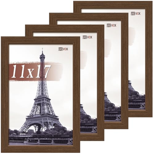 VCK 11x17 Picture Frame Set of 4 - Brown, Gallery-Quality