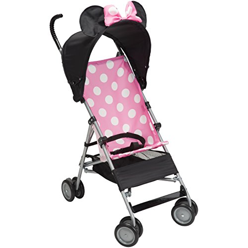 Disney - carriola de paraguas con cesta, Minnie rosa