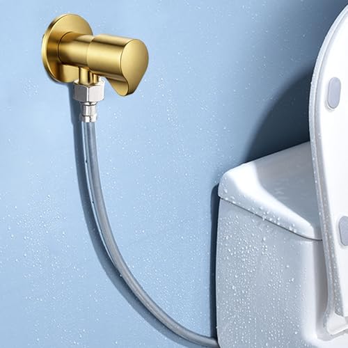 Miniatura 7 de 2 Válvulas Angulares De 1 2 Pulgadas, Válvula Angular Universal Dorada, Válvula De Agua, Rosca De Conexión De Acero Inoxidable, Conector De Manguera, Adecuado Para Inodoros, Grifos De Cocina, Grifos