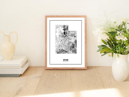 Poster abstrait Utah State pour habiller un mur de bureau vide - 4