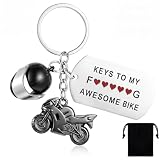 Hicarer Motorbike Rider Keychain Keys to My Awesome Bike Helmet Pendant