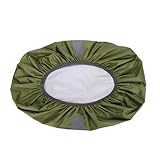 1 mochila reflectante ajustable de 20 a 100 L, cubierta impermeable para lluvia, accesorios para exteriores, camping, senderismo, cubierta de lluvia, 70 l (XL) verde militar, Talla única