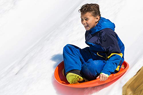 Avalanche Brands - Downhill Saucer Snow Sled Includes Durable Handles (Black 25") - Safe for All Ages