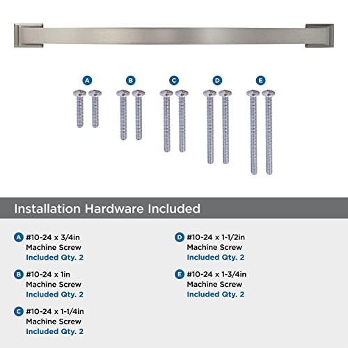 Image of Amerock | Appliance Pull | Satin Nickel | 18 inch (457 mm) Center to Center | Candler | 1 Pack | Drawer Pull | Drawer Handle | Cabinet Hardware