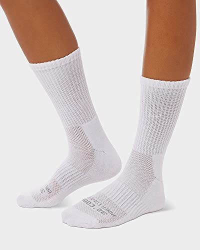 Image of 32 DEGREEES Women's 5 Pack Comfort Crew Socks | Anti-Odor | Arch Support | Active | Casual | Work
