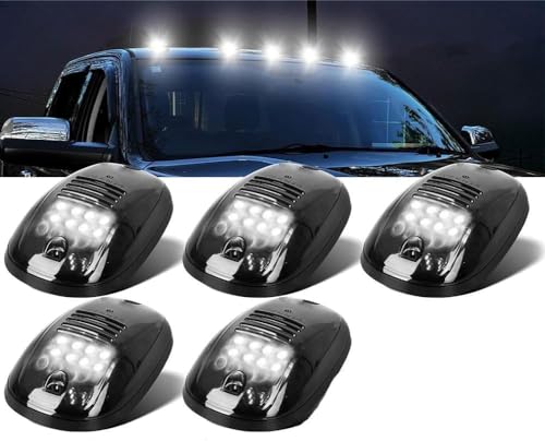 Upgraded Solar Powered Cab Lights for Truck - Wireless No Drill Installation with Vibration Sensor Durable Roof Marker Lights Waterproof Easy Mount