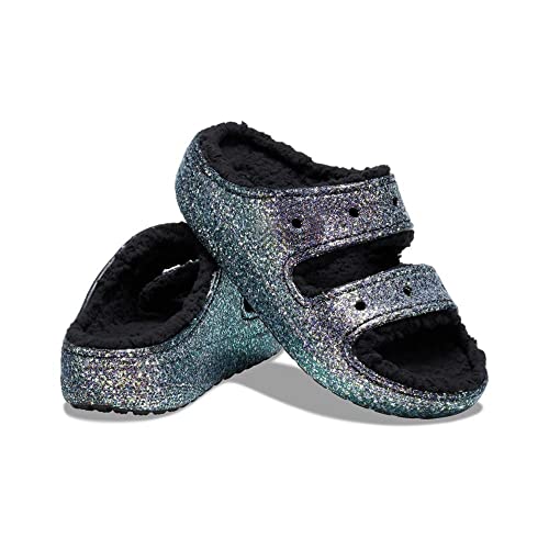 Image of Crocs Unisex Classic Cozzzy Sandal Black /Multi 9 Men /11 Women