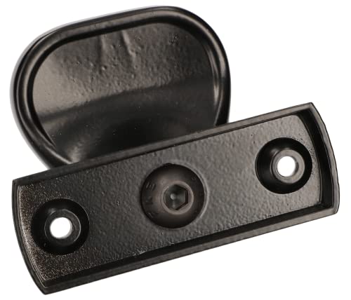 KOTARBAU® Türknauf Kugelknauf mit Kurzem Schild für Türen Tore Pforten Schwarz