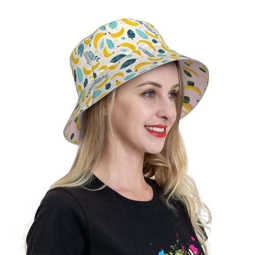 Image of Bucket Hat Double-Side-Wear Reversible Sun Hat Beach Travel Hiking for Women Men