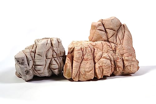 Image of LANDEN Elephant Skin Stone Natural Multi-Texture Rocks (18lbs, 3~9 inches,7pcs) for Aquarium, Paludarium, Terrariums, Landscaping, Decorative of Caves, Waterfalls, Cliffs