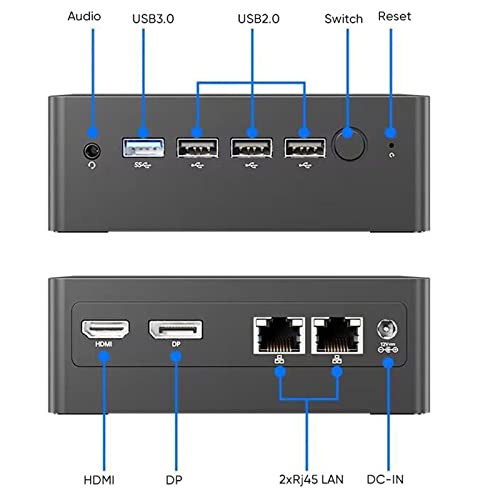 KingnovyPC 12th Gen Quad 4K Mini PC Windows 11 Alder Lake N100, 8GB LPDDR5 4800Hz 512GB mSATA SSD, Up to 3.4GHz, WiFi6, Dual HDMI DP 4*USB Desktop Computer Office Home – Bild 3