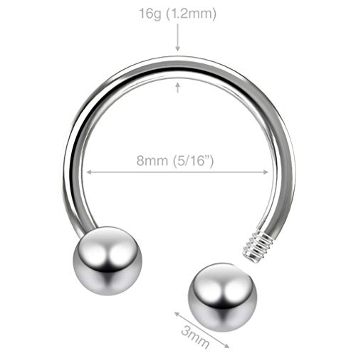 Bling Piercing BQCBHS3SET18G-STL8MM