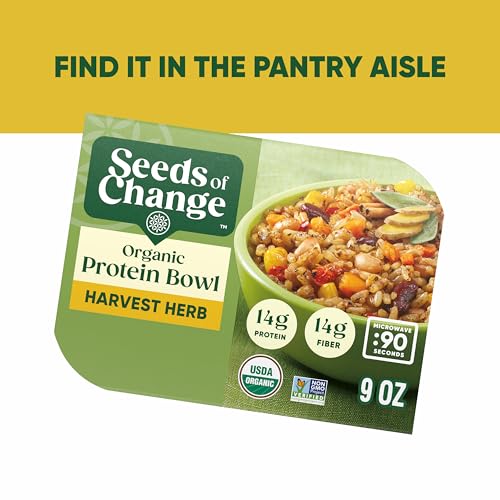 Image of SEEDS OF CHANGE Organic Protein Bowl Harvest Herb, Prepared Entree, Microwave in 90 Seconds, 9 oz